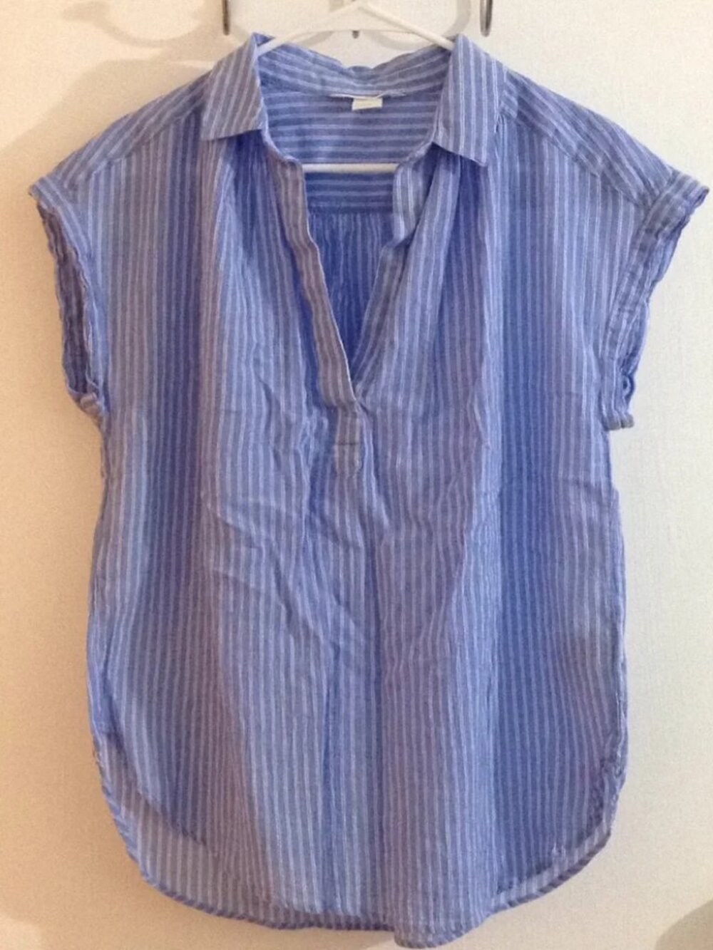 H&M Women's blue White Stripe Top size S